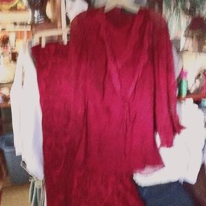 3X Separates N.Y. City 3pc deep red Skirt Set